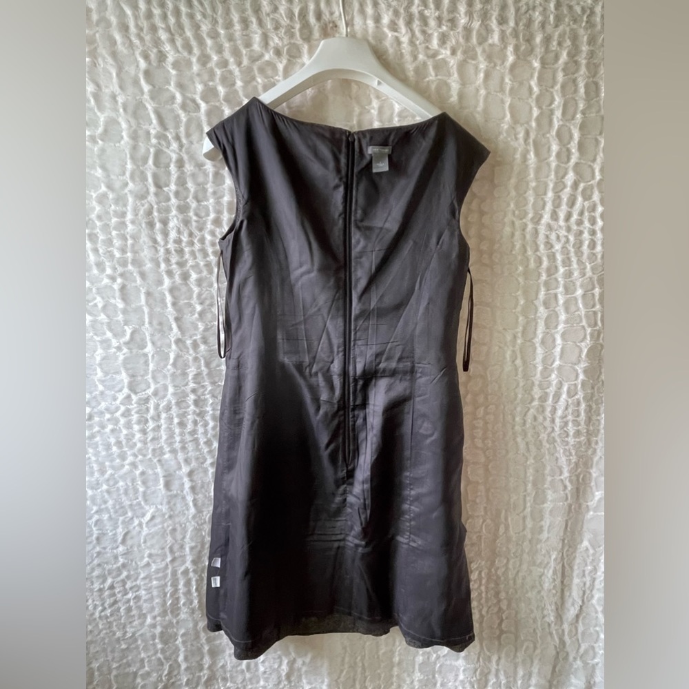 ANN TAYLOR brown virgin wool & silk blend sleeveless dress (6). - Picture 7 of 9